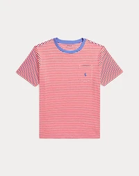 Striped Cotton Jersey Pocket Tee