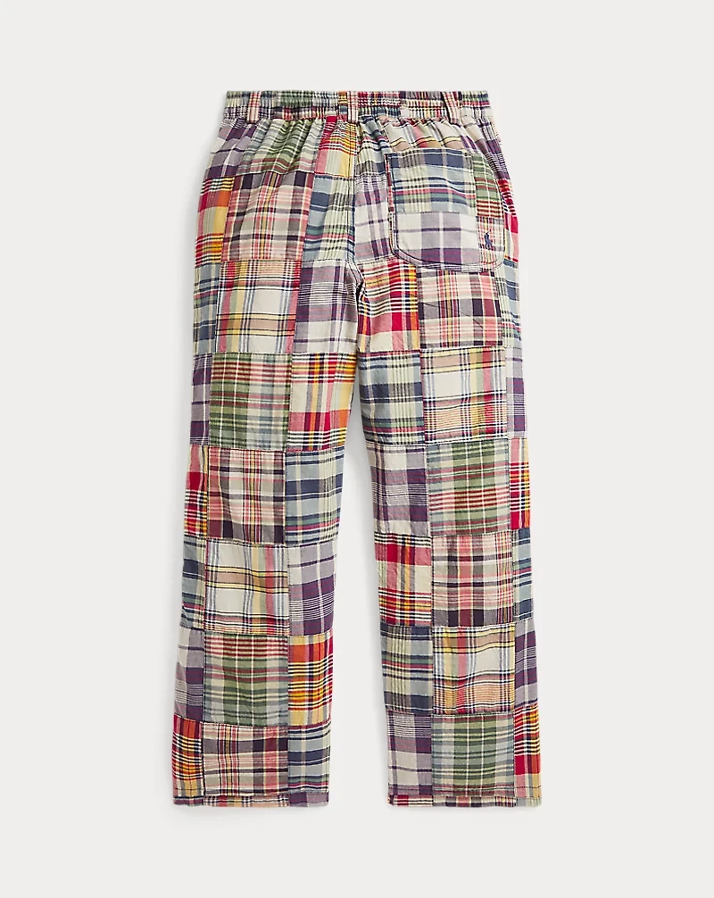 Patchwork Cotton Madras Pant