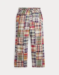 Patchwork Cotton Madras Pant