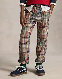 Patchwork Cotton Madras Pant