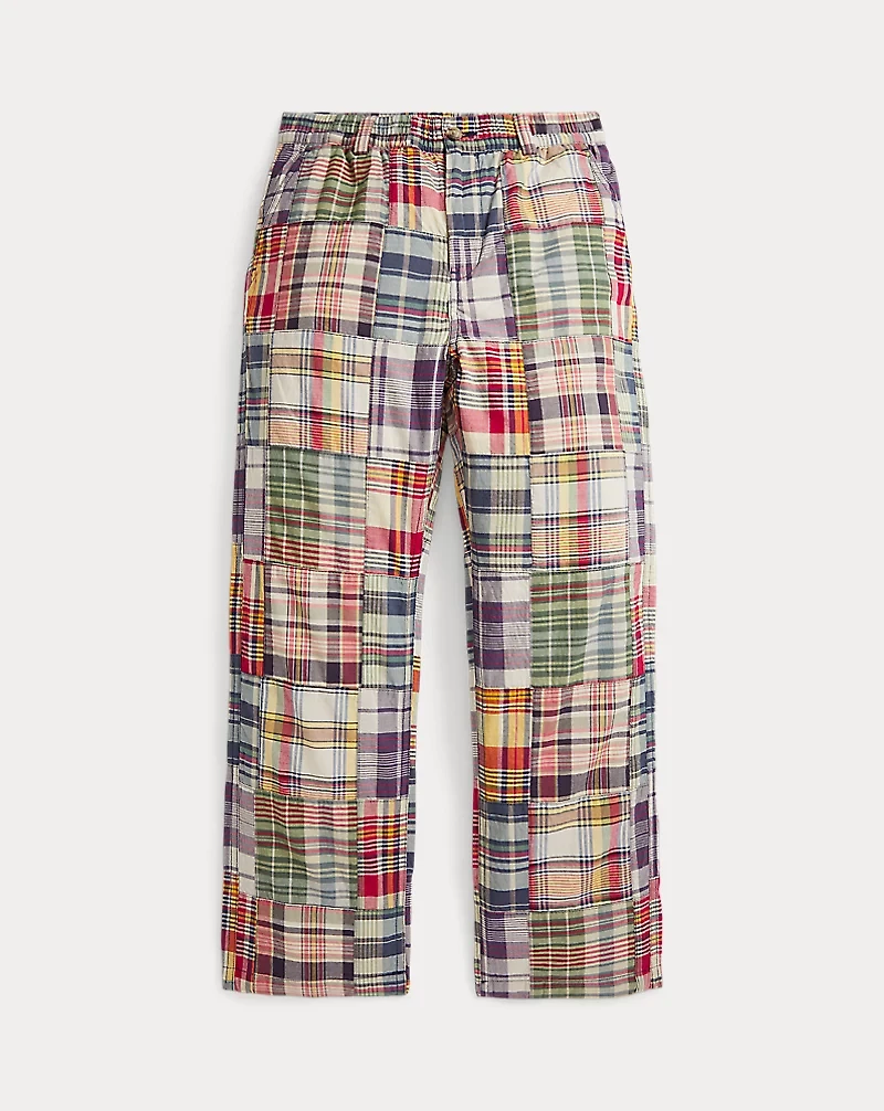 Patchwork Cotton Madras Pant