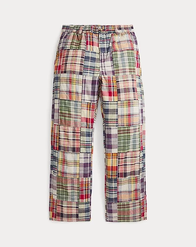 Patchwork Cotton Madras Pant