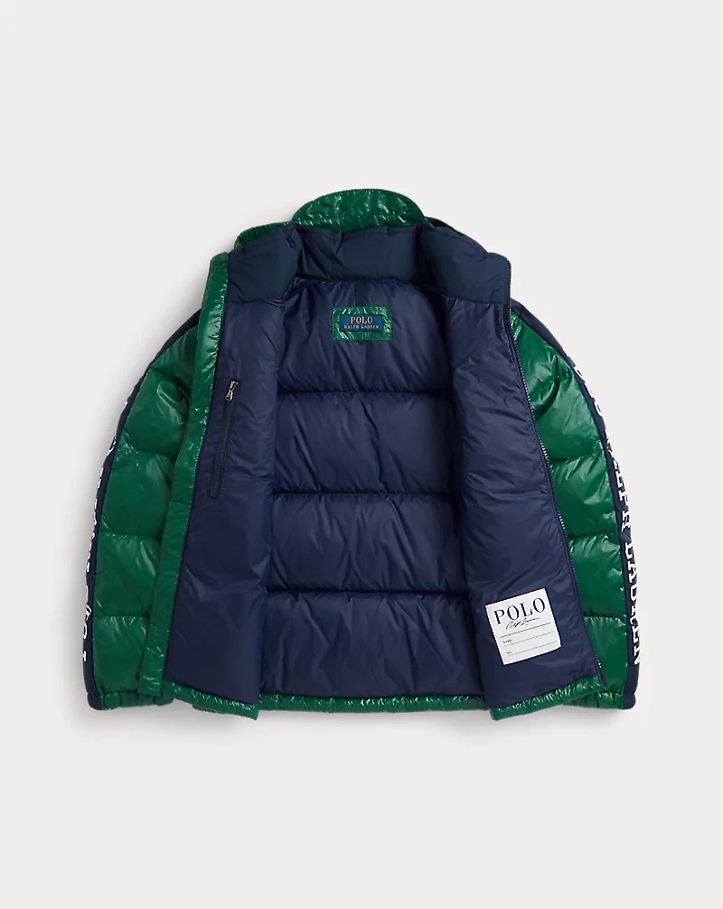Logo Down Hooded Jacket