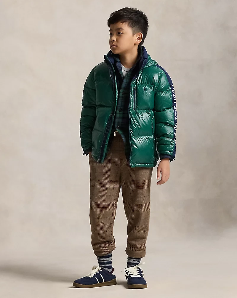 Logo Down Hooded Jacket