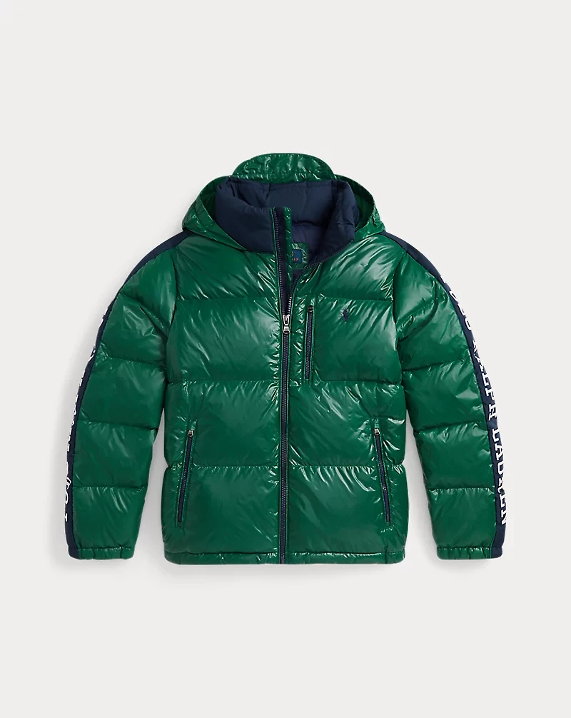 Logo Down Hooded Jacket