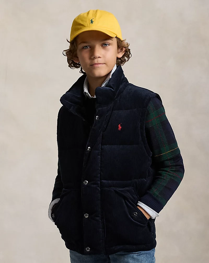Convertible Corduroy Down Jacket