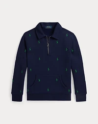 Polo Pony Fleece Collared Sweatshirt