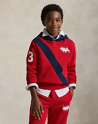 Triple-Pony Fleece Hoodie