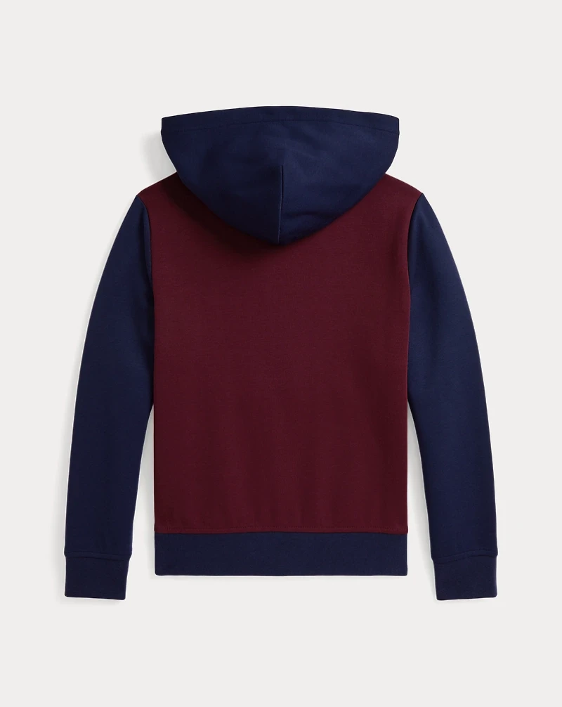 Logo Double-Knit Half-Zip Hoodie