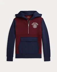 Logo Double-Knit Half-Zip Hoodie