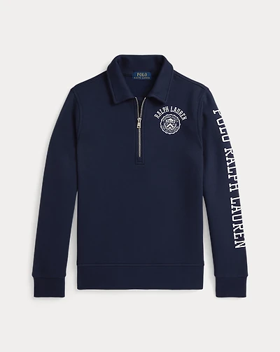 Logo Fleece Collared Sweatshirt