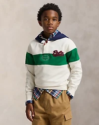 Logo Fleece Rugby Hoodie