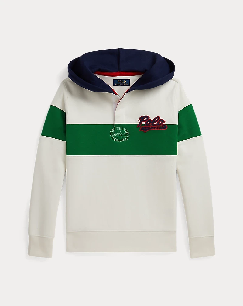 Logo Fleece Rugby Hoodie
