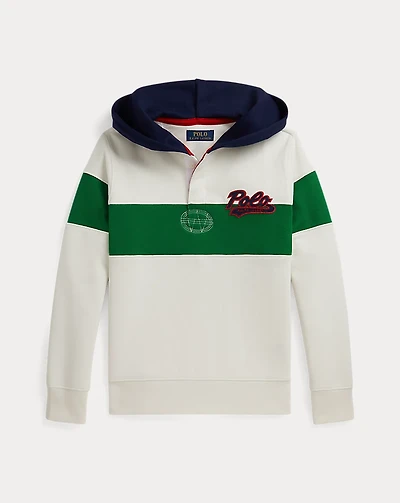 Logo Fleece Rugby Hoodie