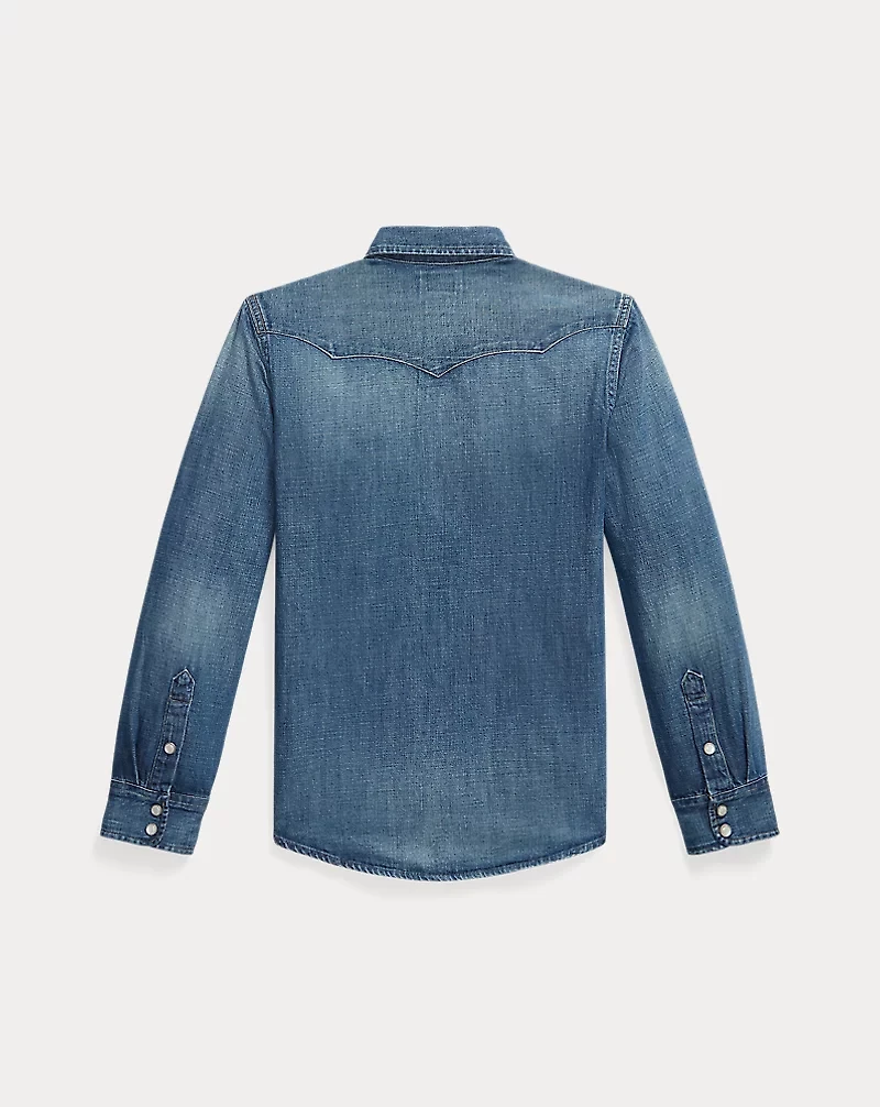 Cotton Denim Western Shirt