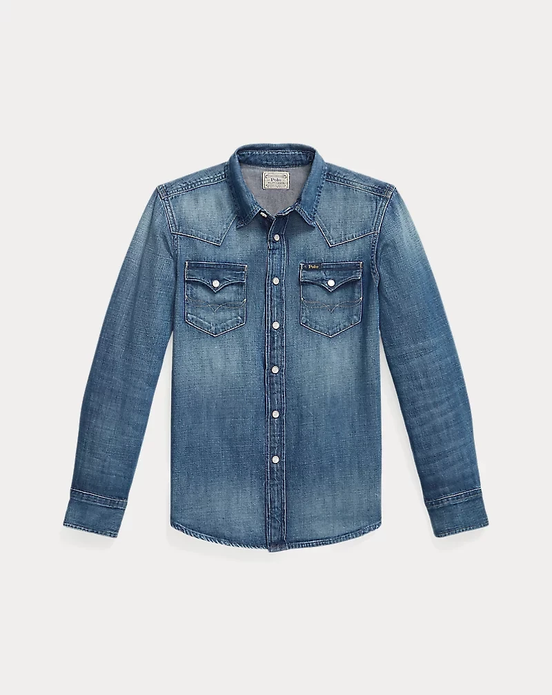 Cotton Denim Western Shirt