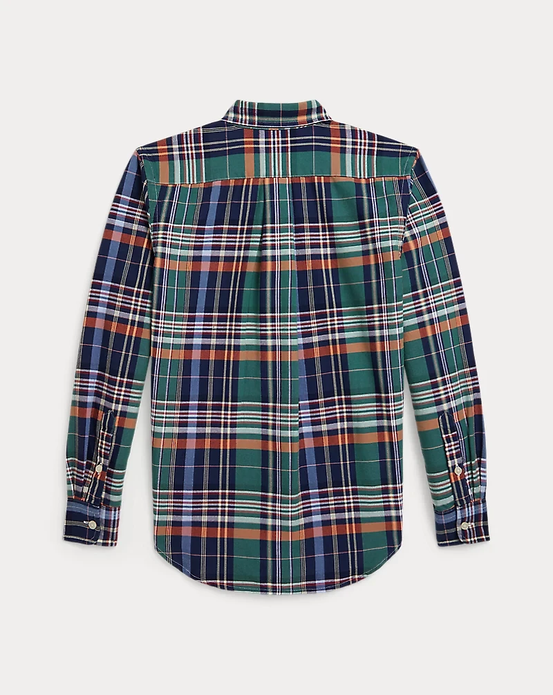 Plaid Cotton Oxford Shirt