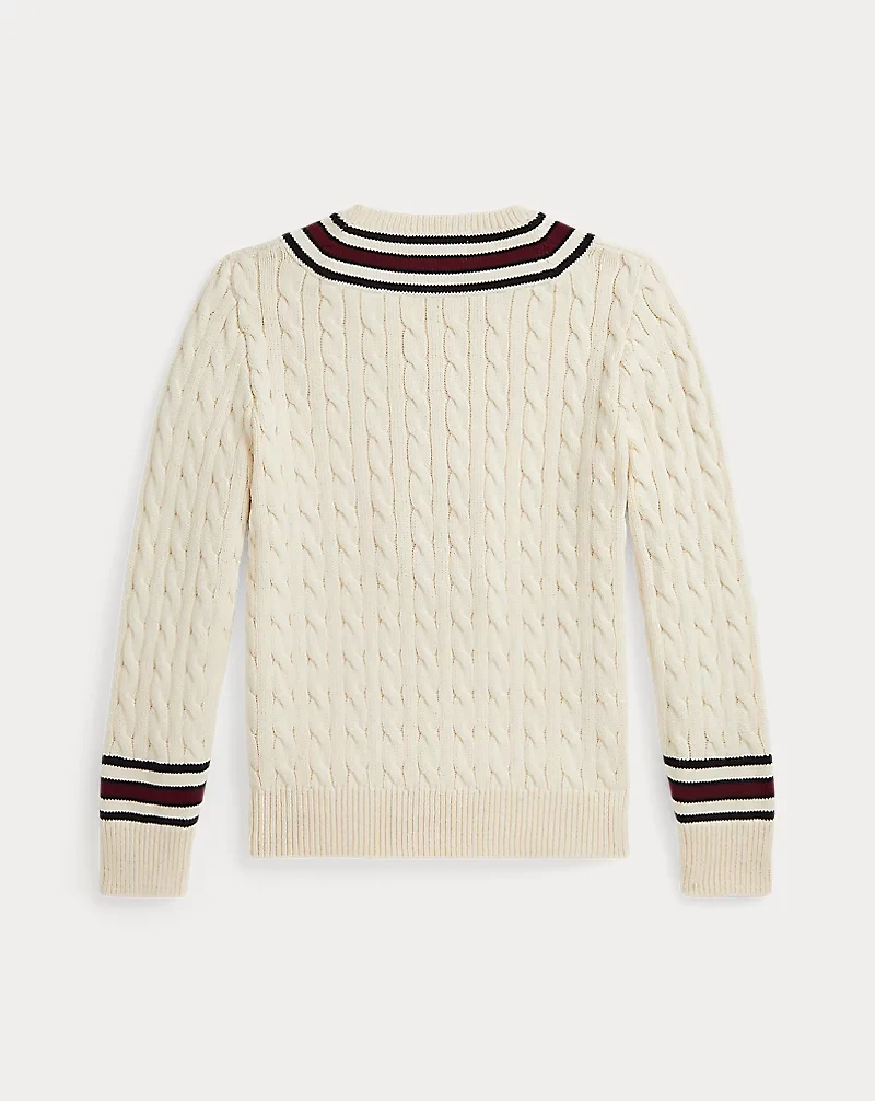 Cotton Cricket Letter Sweater