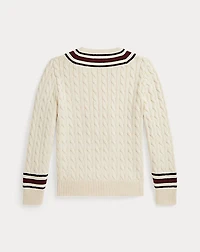 Cotton Cricket Letter Sweater