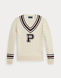 Cotton Cricket Letter Sweater