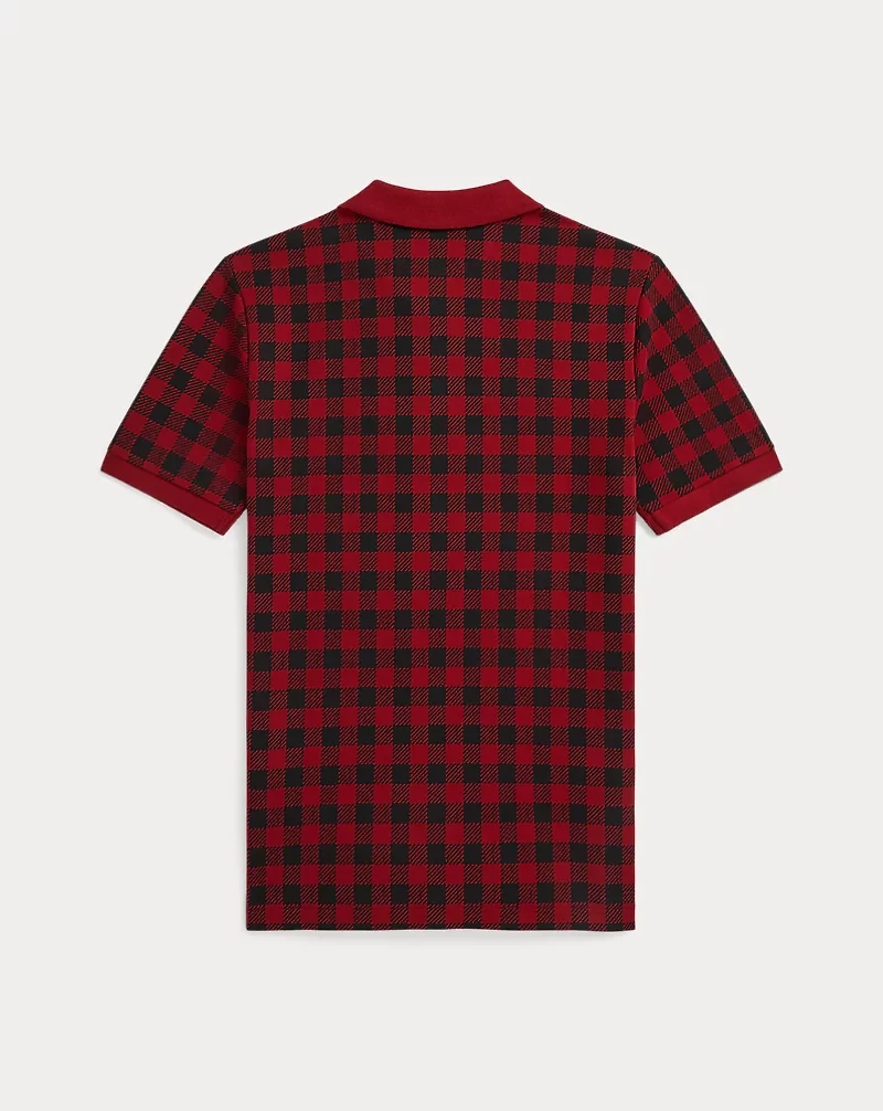 Buffalo Check Cotton Mesh Polo Shirt