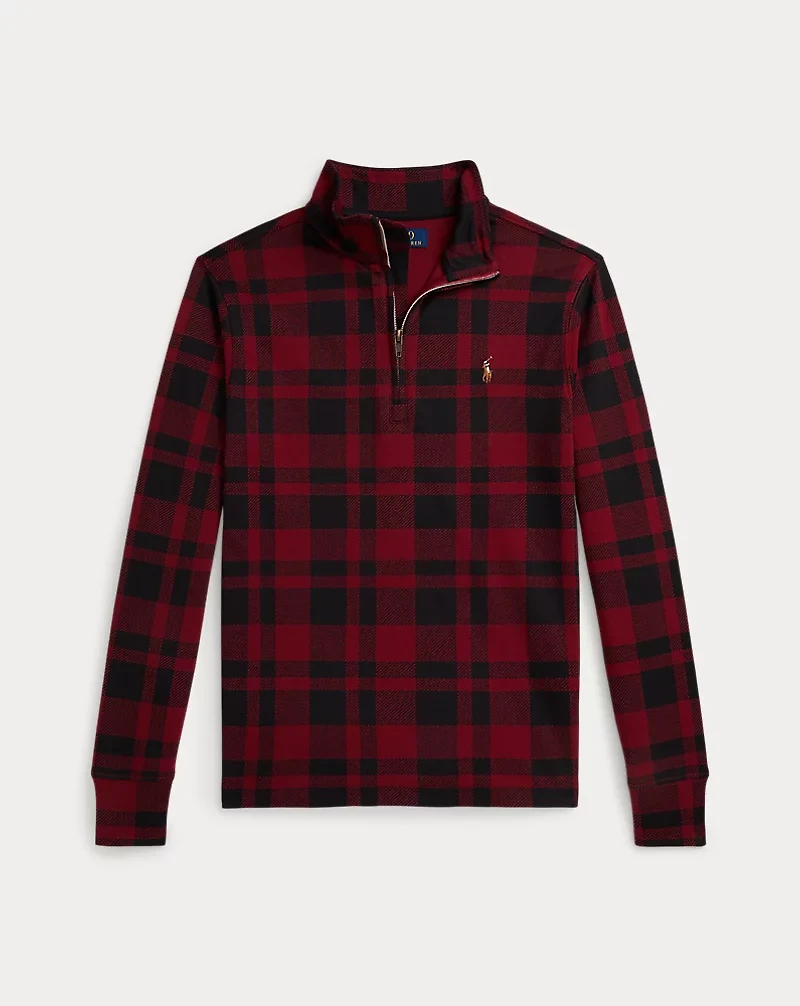 Plaid Cotton Interlock Pullover