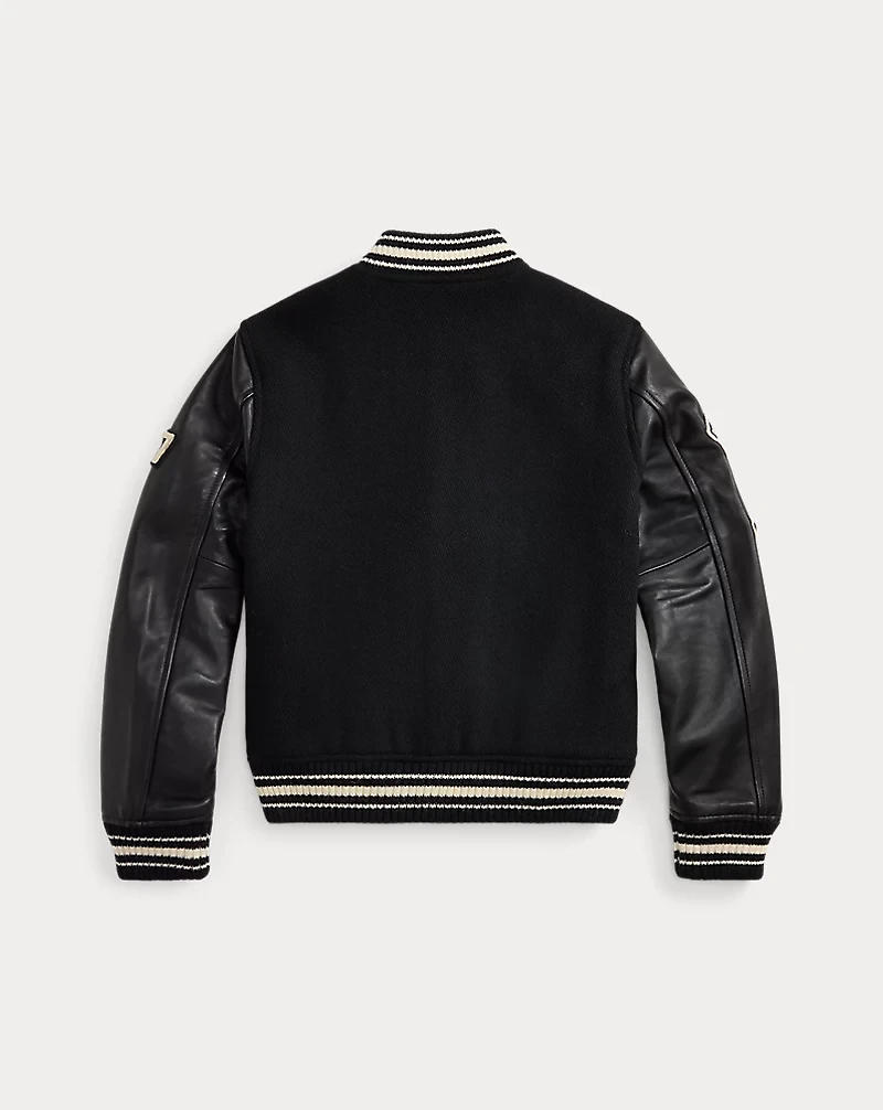 Wool-Blend Letter Jacket