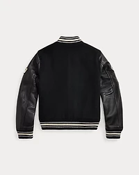 Wool-Blend Letter Jacket