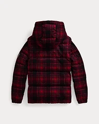 Plaid Convertible Corduroy Down Jacket
