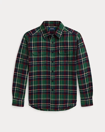 Plaid Brushed Cotton Flannel Workshirt