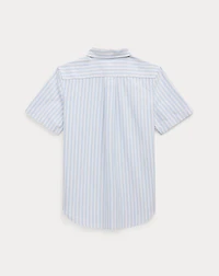 Striped Cotton Oxford Short-Sleeve Shirt