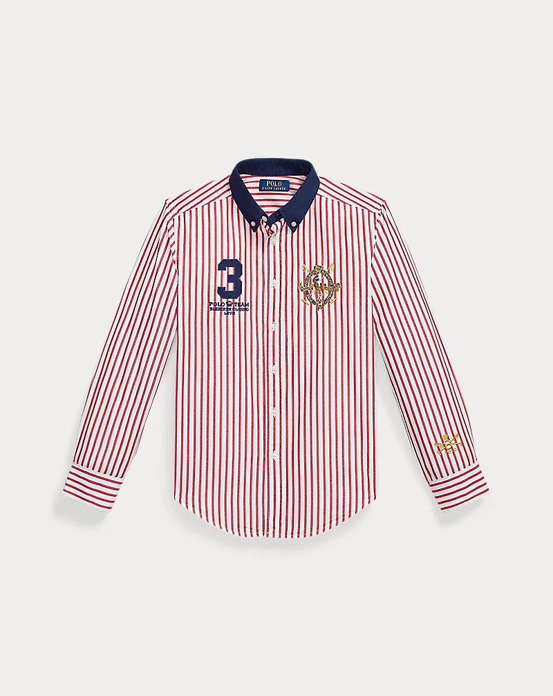 Pony Crest Striped Poplin Shirt