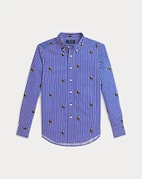 Polo Bear Striped Cotton Shirt