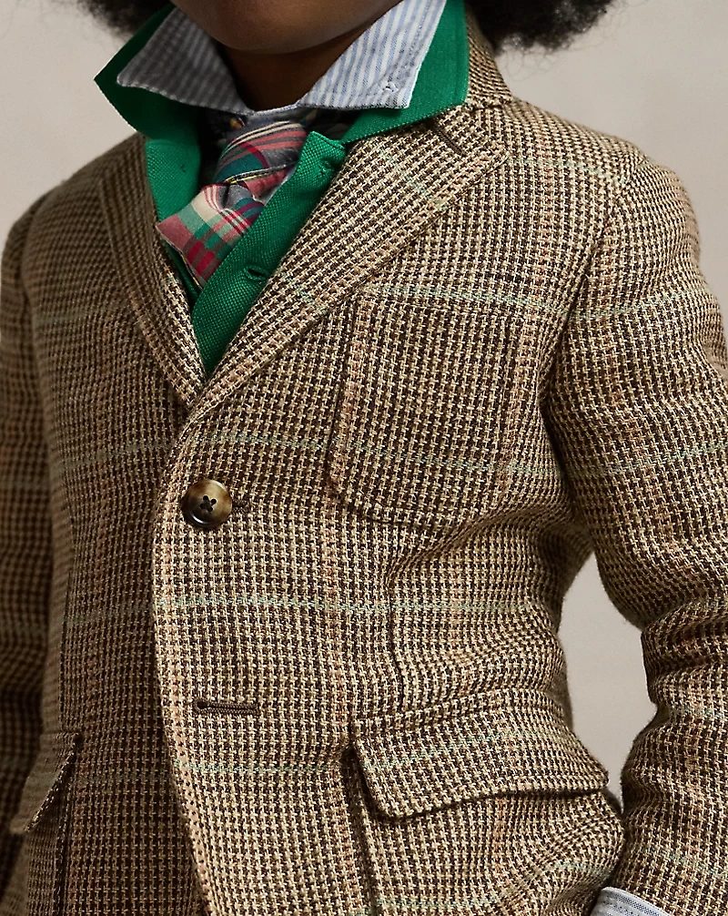 Linen-Silk Herringbone Sport Coat