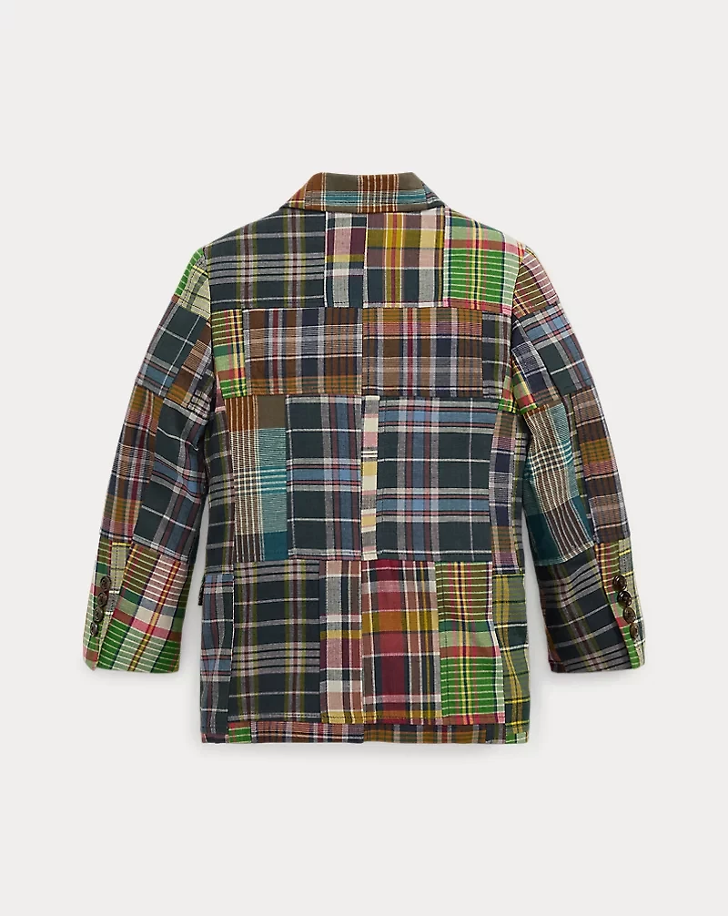 Patchwork Plaid Cotton Sport Coat