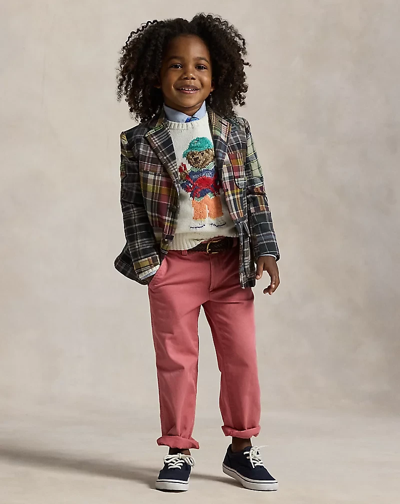 Patchwork Plaid Cotton Sport Coat