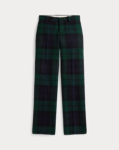 Plaid Wool Tweed Suit Trouser