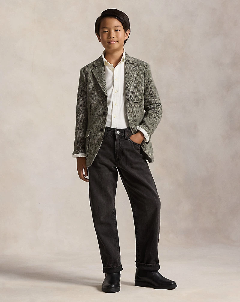 Wool-Blend Herringbone Sport Coat