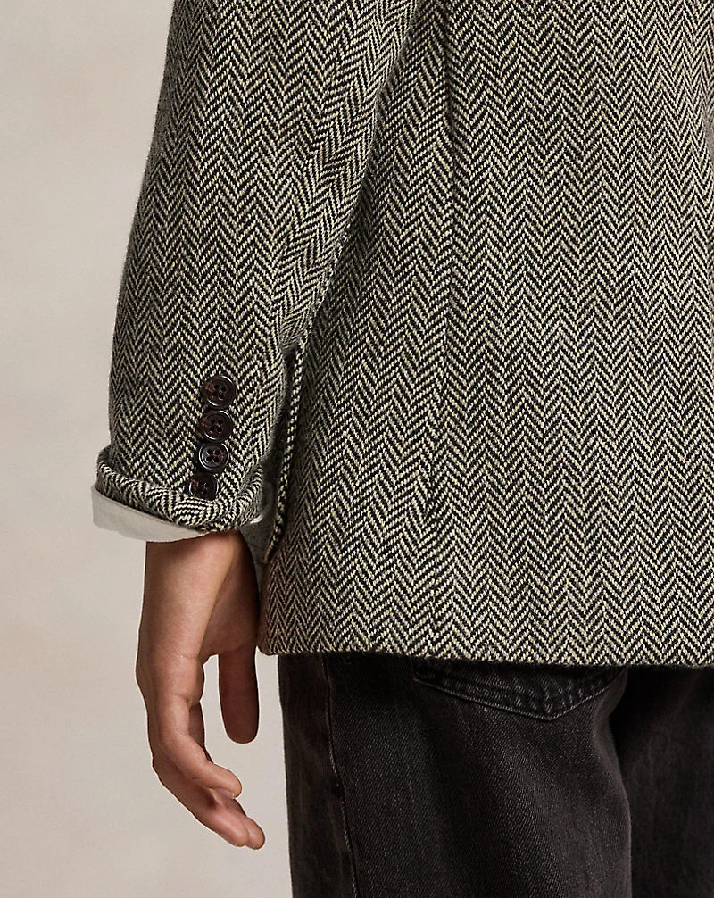 Wool-Blend Herringbone Sport Coat