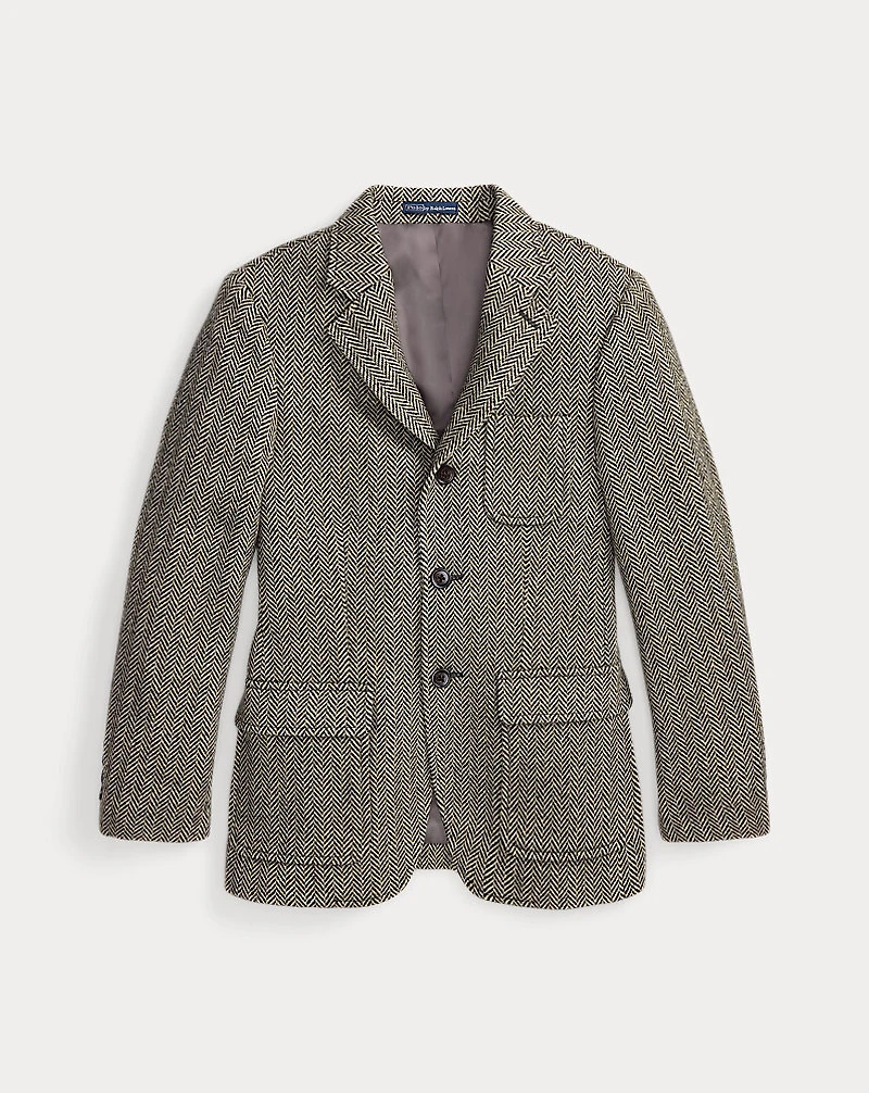 Wool-Blend Herringbone Sport Coat