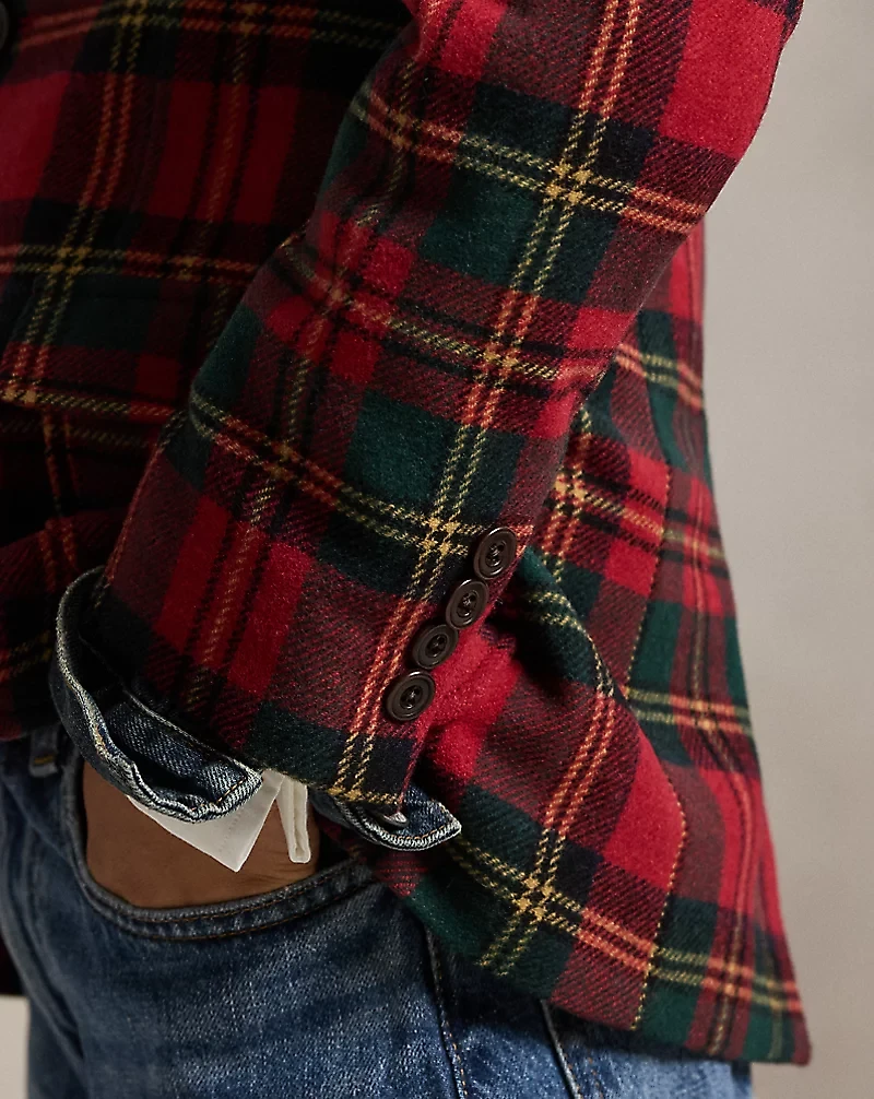 Polo Plaid Wool-Blend Sport Coat