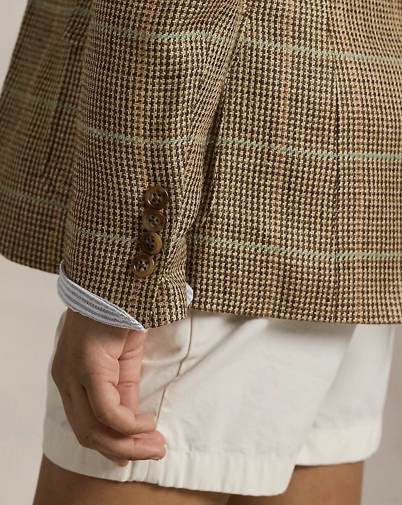 Linen-Silk Herringbone Sport Coat