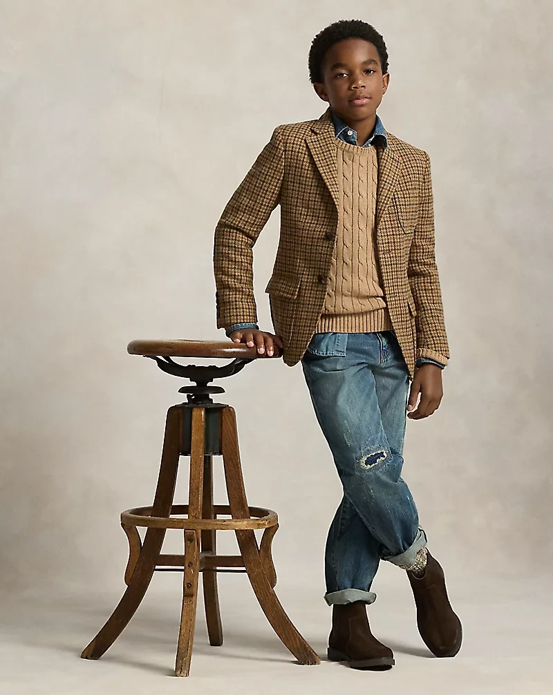 Plaid Wool Tweed Sport Coat