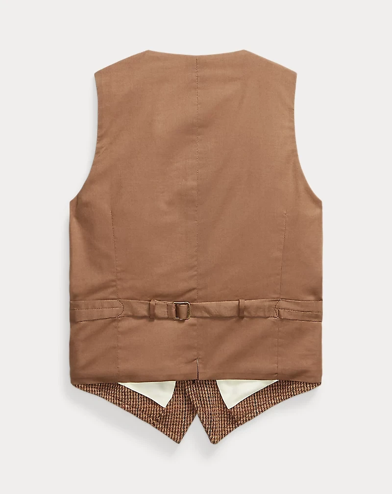 Glen Plaid Wool Tweed Vest