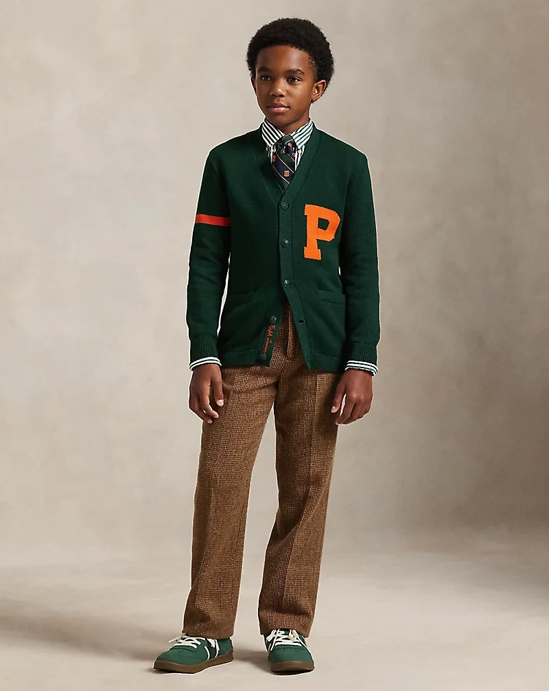 Glen Plaid Wool Tweed Trouser