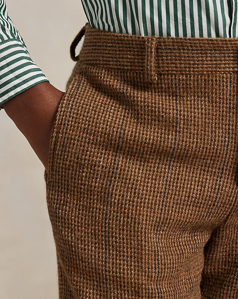 Glen Plaid Wool Tweed Trouser