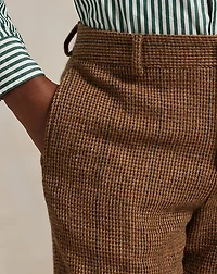 Glen Plaid Wool Tweed Trouser