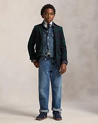 Plaid Wool Tweed Suit Jacket