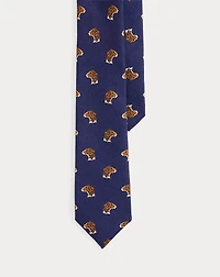Dog-Print Wool Tie