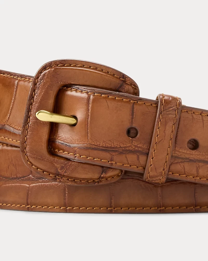 Burnished Alligator Belt